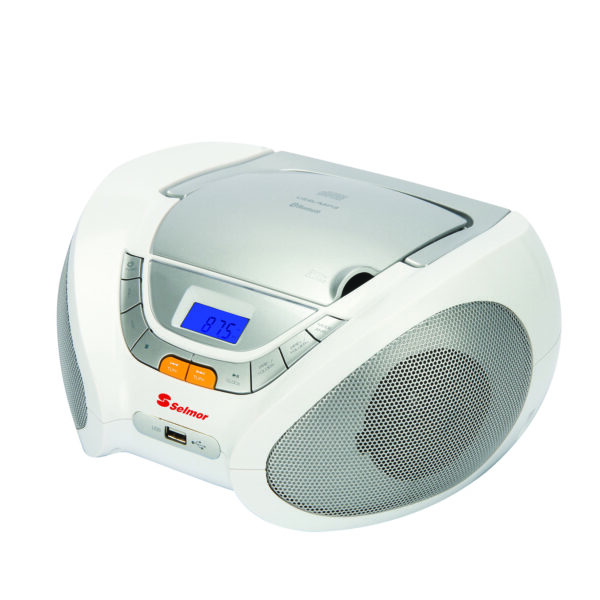 רדיו דיסק סלמור מערכת שמע USB ,MP3 ,CD ,bluetooth בצבע לבן