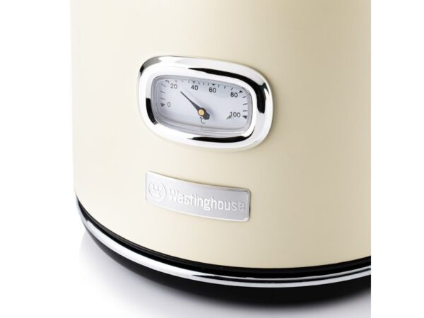 קומקום חשמלי מעוצב רטרו Westinghouse בצבע קרם