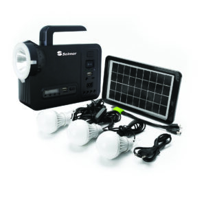 ערכת חירום סלמור | תאורת חירום המשלבת רדיו FM, נקודת טעינה, 3 מנורות תליה ואפשרות טעינה עם פאנל סולארי