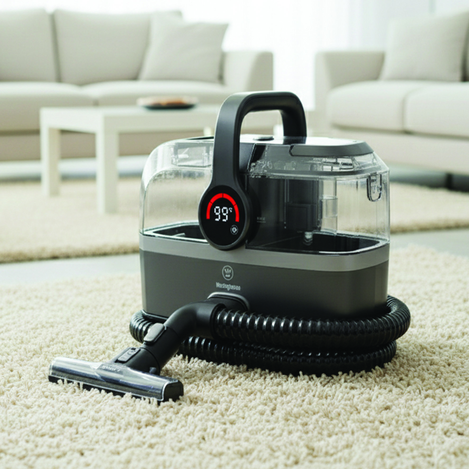 מכונה לניקוי כתמים מריפודים ושטיחים עם קיטור  מבית Westinghouse דגם WHSCX555 מכירה מוקדמת